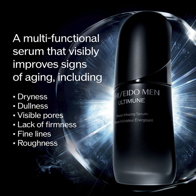 Siero Ultimune Power Infusing Men Shiseido 30ml - Illuminante E Idratante Per Uomo - Foto 6
